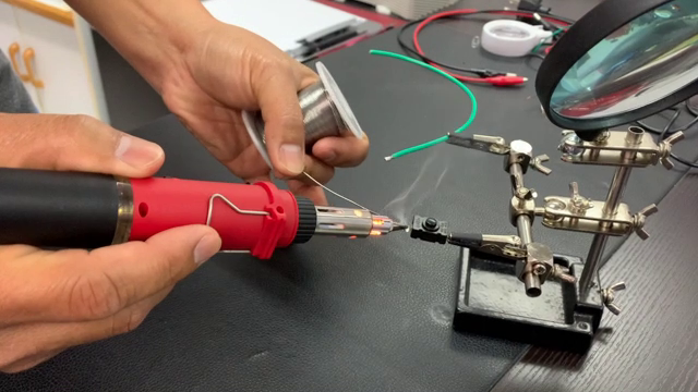 Soldering wire with butane soldering iron