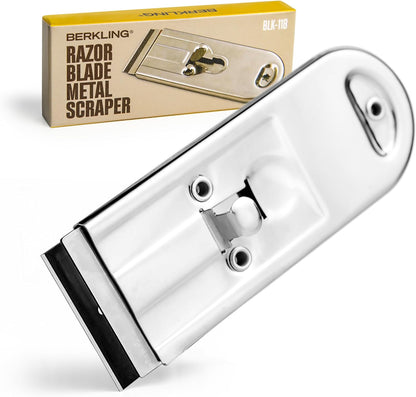 Berkling Heavy Duty Retractable Razor Blade Scraper with Stainless Steel Body