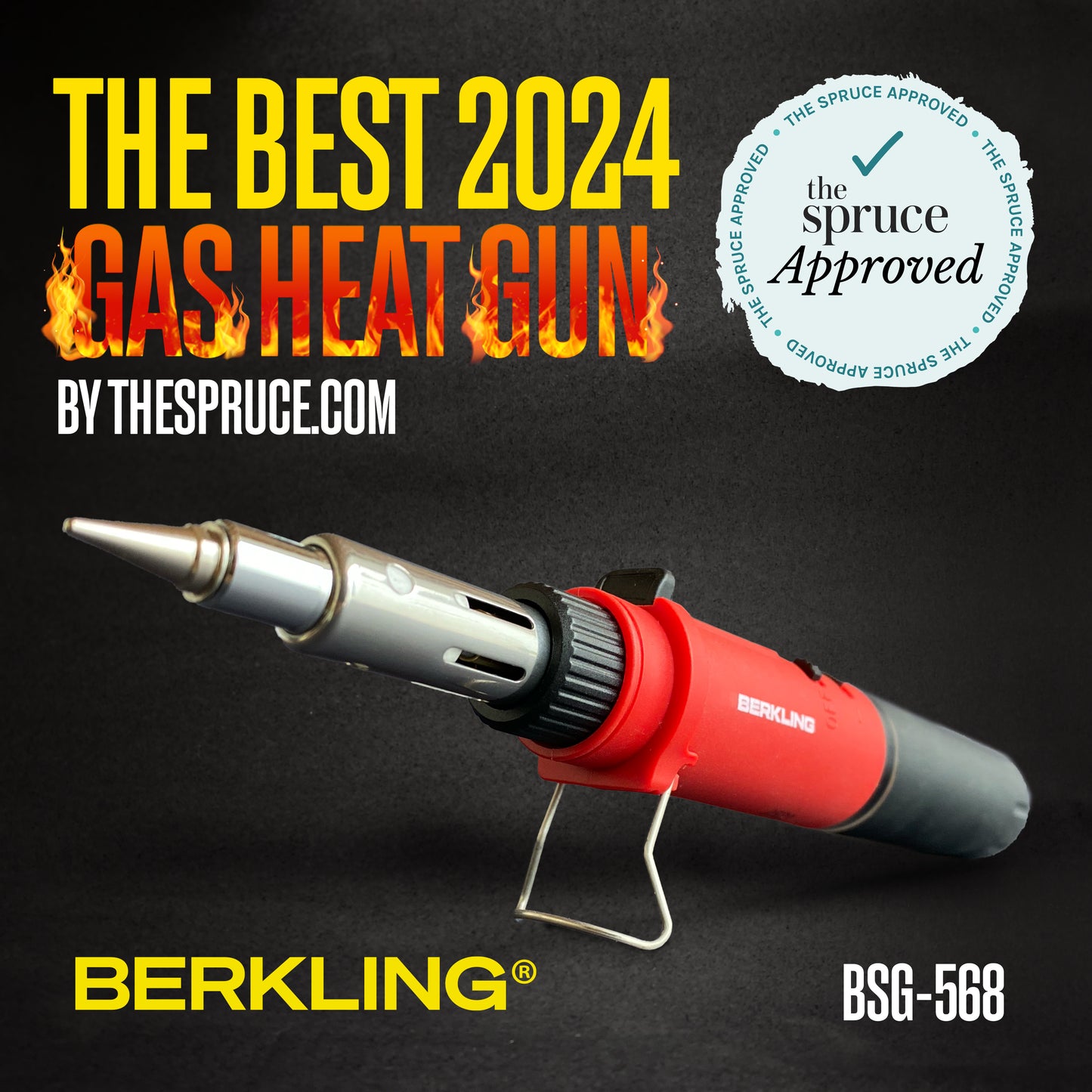 Berkling BSG-568 3-IN-1 Cordless Butane Powered Soldering Iron | Heat Gun | Mini Torch