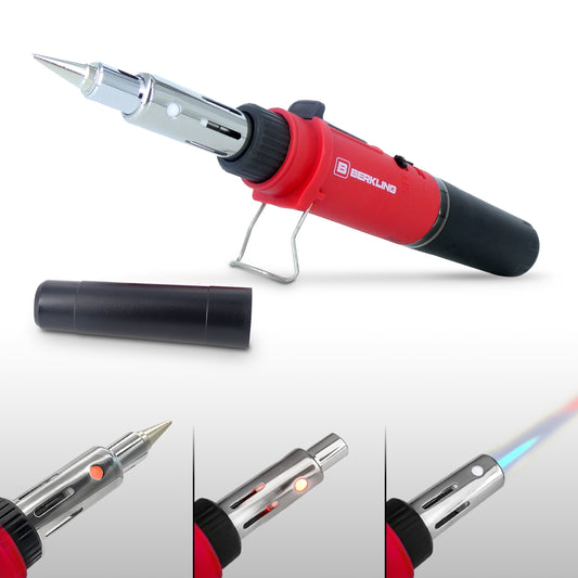 Berkling BSG-568 3-IN-1 Cordless Butane Powered Soldering Iron | Heat Gun | Mini Torch