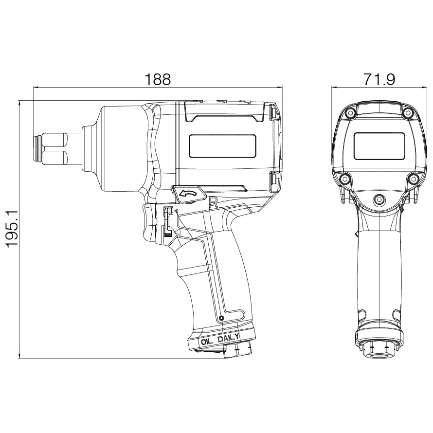 Berkling Tools 2790T 3/4 Professional Grade HEAVY DUTY Pneumatic