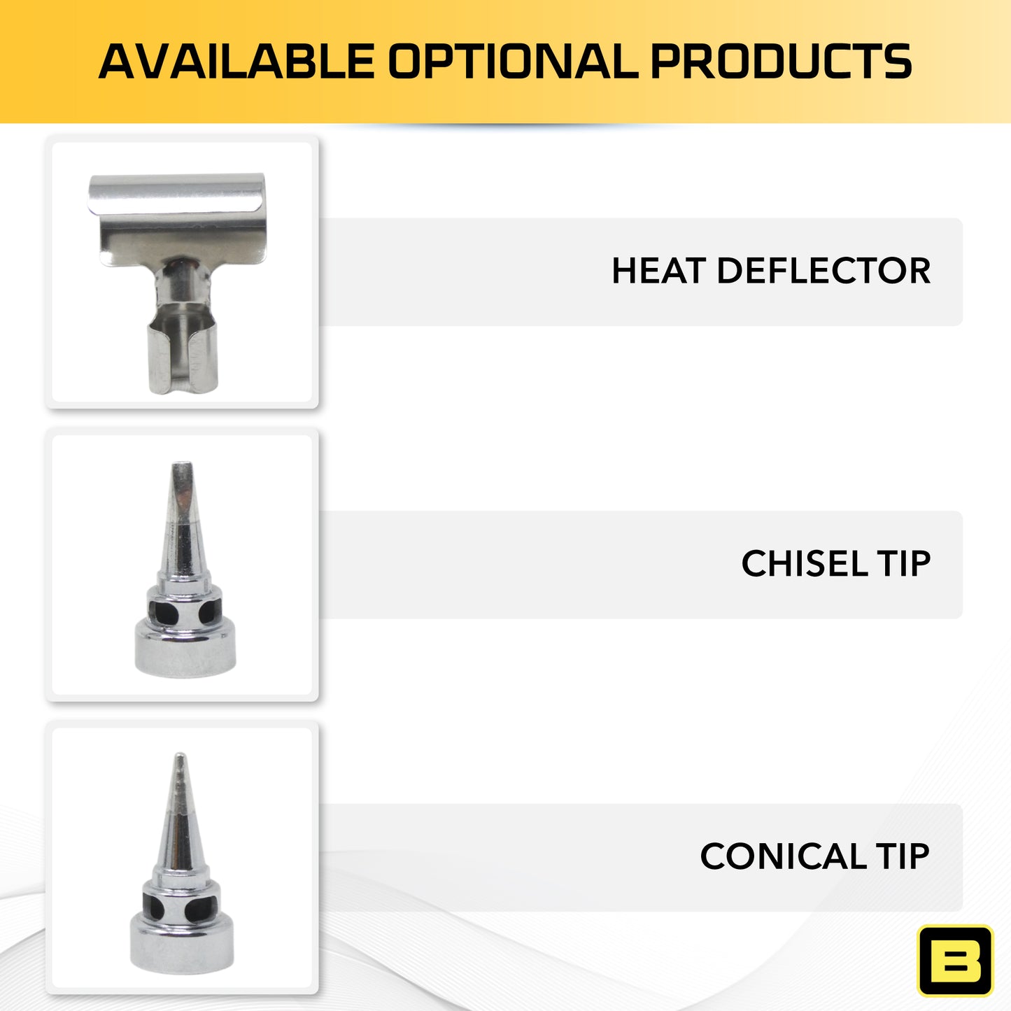 Berkling BSG-668 optional tips is available for purchase separately