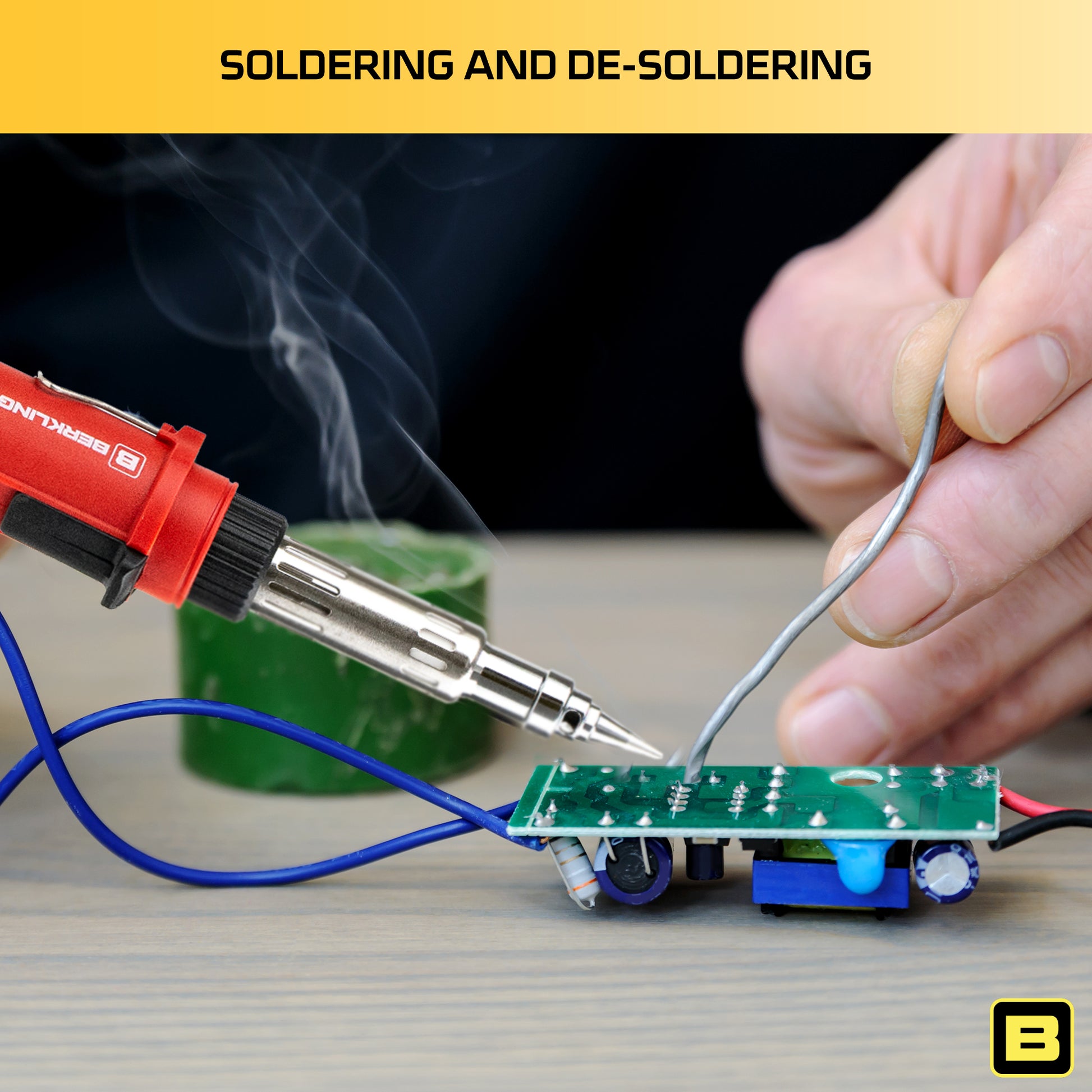 Berkling BSG-568 cordless butane soldering iron for electronic repairs such as PCB