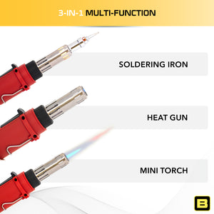 Berkling BSG-668 3-IN-1 cordless butane soldering iron, heat gun, mini torch