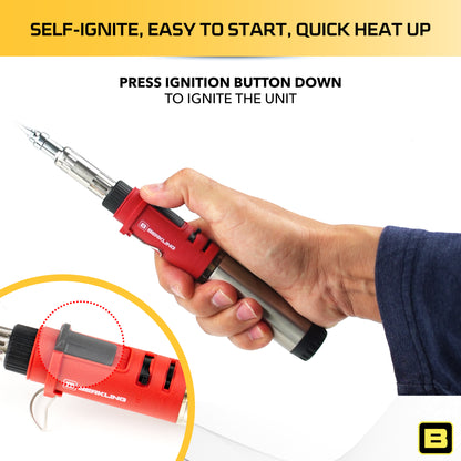 Berkling BSG-668 3-IN-1 cordless butane soldering iron instant start and quick heat up